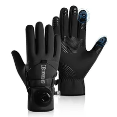 Nowoto 防寒手袋 【厚い裏起毛・スマホ対応】 ランニンググローブ アウトドアグローブ 最新 防水 防風 防寒 保温 グローブ ・革新的な柔らかさ・タッチ技術・滑り止め 手袋 ランニング サイクリング バイク 登山 自転車 釣り 通勤 男女兼用 1