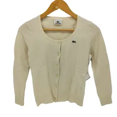 ラコステ LACOSTE フロント 刺繍 Uネック ウール カーディガン レディース EUR：40 