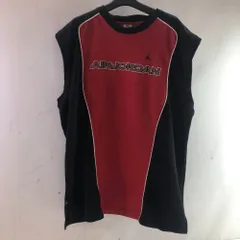 04w5636∞※【中古】 NIKE JORDAN ナイキ ジョーダン タックトップ ノースリーブ  ゲームシャツ ジャンプマン 刺繍 サイズXL ブルズカラー 【八王子店】