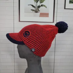 パーリーゲイツ 冬 ゴルフ 帽子 ポンポン ニット 帽子 57サイズ