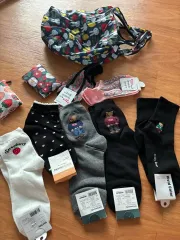 男女靴下新品 全7足+エコバッグ新品 3点 まとめ 2万5千円