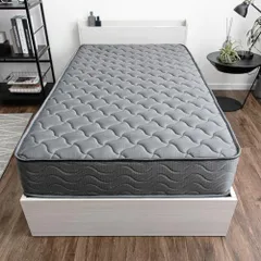 【迅速に発送】タンスのゲン マットレス シングル 極厚22cm 高密度 528個 ポケットコイル 通気性 3Dメッシュ 二層ウレタン ニット生地 シックハウス対策済 ベッドマットレス グレー 17800006(114351)