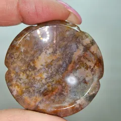 カーネリアンモスアゲート✨お花のウォーリーストーン✨握り石✨