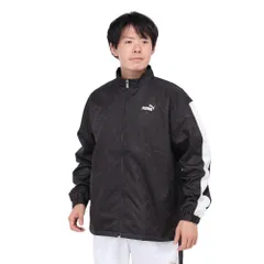 PUMA(プーマ) ブルゾン ジャケット 防風 ワンライン CORE HERITAGE ウーブン ラインド トラックジャケット 683581 メンズ 24年秋冬カラー ブラック(01) [24年秋冬カラー プーマ ブラック(01)] [XL]