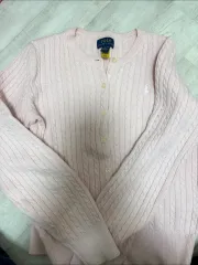 POLO RALPH LAUREN ガールズ ケーブルニット カーディガン ピンク L