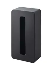 対応サイズ:内寸 約W10.5×D6×H20.5㎝のソフトパックティッシュ ブラック【 】 ハイタイプ タワー ティッシュケース tower コンパクト ソフトパックティッシュ専用 マグネット ティッシュカバー 山崎実業(Yamazaki) 5807