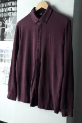 (M-L) BOGNER(ボグナー) シャツ ゴルフ フリース PURPLE パープル 起毛 -16674