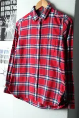 W(XS) Tommy Hilfiger トミーヒルフィガー シャツ シャツ CHECK レッド アメカジ 冬用-16678