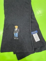 ポロラルフローレン ブラック ポロベア マフラー