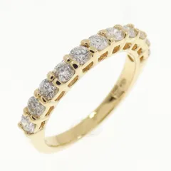 K18YG ハーフエタニティ ダイヤモンド リング 0.43CT