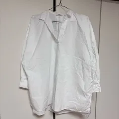 UNIQLO ユニクロ 白 Vネック シャツ ブラウス Lサイズ