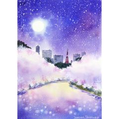 原画）春光の森の音色【SMサイズ／水彩画／#2975】 - メルカリ