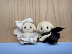 シルバニアファミリー フローラうさぎ 赤ちゃん 双子 天使 悪魔 セット