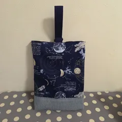 宇宙柄　上靴入れ　ハンドメイド