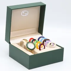 【希少】グッチ　チェンジベゼル　11.12 箱説付　ベゼル付　11.12 高騰中】グッチ チェンジベゼル 11.12.2 箱ベゼル11個付 箱説保 - メルカリ