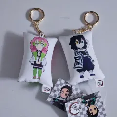 新品 まとめ 鬼滅の刃 甘露寺 蜜璃 伊黒 小芭内 クッション キーホルダー