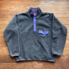 90's USA製 Patagonia snap-T fleece. 古着　パタゴニア　フリース　スナップT グレー　XL S0 1990年製