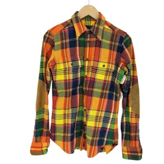 ラルフローレン RALPH LAUREN 両ポケット エルボパッチ ネルシャツ レディース JPN：2 