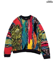 古着 COOGI クージー 総柄 長袖 3Ｄ ニット セーター カラフル (ttu2509160)