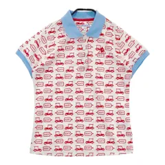 サイズ：M LE COQ GOLF ルコックゴルフ  半袖ポロシャツ 総柄 ホワイト系 [240101577218] ゴルフウェア レディース ストスト