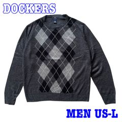 DOCKERS アーガイル柄 クルーネック ニット セーター M - メルカリ