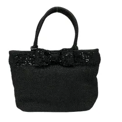 ANTEPRIMA MISTO(アンテプリマミスト) トートバッグ - 黒 リボン/スパンコール/編み込み