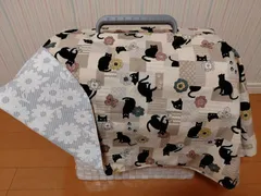 クレートカバーS　和柄猫ベージュ