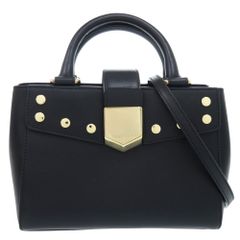 美品 ジミーチュウ ロケット スタッズ 2WAY レザー ブラック  