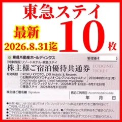 東急ステイホテル　株主様 ご宿泊優待共通券 10枚