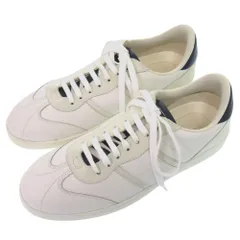 美品 サルヴァトーレフェラガモ ACHILLE BIANCO 0763468   レザー スウェード ホワイト ブルー スニーカー 2043 Salvatore Ferragamo