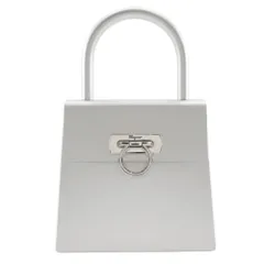 【Salvatore Ferragamo】サルヴァトーレフェラガモ ガンチーニ ワンハンドル AU21-6716 アルミ シルバー レディース ハンドバッグ