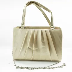 パーティーバッグ 2WAY チェーン付き 結婚式 二次会 フォーマル ベージュ