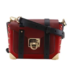 【Michael Kors】マイケルコース マンハッタン スモール スタッズ カラーブロック レザー 赤 レディース ショルダーバッグ