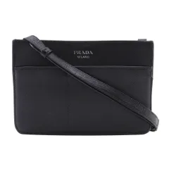 【PRADA】プラダ ミニショルダー サフィアーノ 黒 ユニセックス ショルダーバッグ