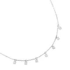 【SWAROVSKI】スワロフスキー 7Pストーン スワロフスキー×シルバー レディース 3.9g ネックレス