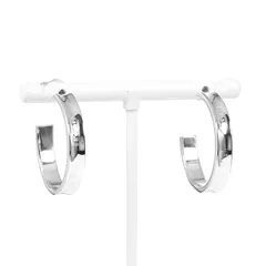【TIFFANY&Co.】ティファニー 1837 ナロー フープ ミディアム シルバー925 レディース g ピアス
