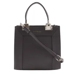 【Samantha Vega】サマンサベガ シンプルBOXトート 2WAYショルダー 合成皮革 グレー レディース ハンドバッグ