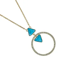 【SWAROVSKI】スワロフスキー ラビリンス ラウンド 金メッキ×クリスタル レディース 4.4g ネックレス