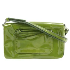 【PRADA】プラダ B9645 エナメル 緑 レディース ショルダーバッグ