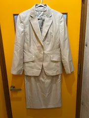 【G4-91】◇ DAKS LONDON サイズ40 スカートスーツ上下セット　ベージュ
