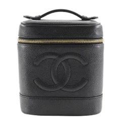 【CHANEL】シャネル バニティ ハンドバッグ A01998 キャビアスキン 黒 レディース ポーチ