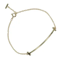 【TIFFANY&Co.】ティファニー Tスマイル 腕周り約17.8cm K18イエローゴールド レディース 2.66g ブレスレット