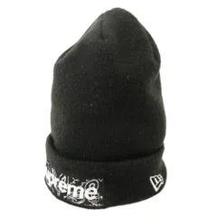 Supreme シュプリーム 19AW × New Era Bandana Box Logo Beanie バンダナ ボックスロゴ ビーニー ニット キャップ ブラック系【中古】