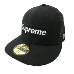 Supreme シュプリーム 23SS × NEWERA ニューエラ Box Logo Mesh Back Cap ボックスロゴ メッシュ キャップ 帽子 ブラック系【中古】