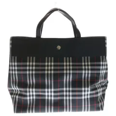 BURBERRY (バーバリー) ノバチェック ナイロン ミニ トートバッグ ブラック
