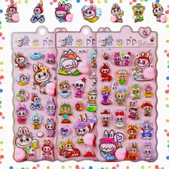 【人気商品】3D 3枚】シール 立体 可愛い 手帳用 子供DIY用 日記帳用 貼り付け可能 おしりぷにぷにシール【2025限量型- 手芸用品 携帯電話飾り用 贈り物 子供 男女兼用