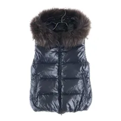 DUVETICA (デュベティカ) ADHARA アダーラ ラクーンファーデザイン ダブルポケット フーデッド ジップアップ ダウンジャケット ブラック MFG-1035R