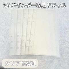 A6 リフィル 6穴 クリア 5枚セットバインダー貯金 韓国 A29 - メルカリ