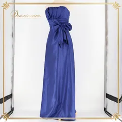 パーティドレス AIMER エメ ワンピース ドレス 日本製 ネイビー ブルー 青 無地 演奏会 パーティ 発表会 フォーマル ロングドレス リボン 綺麗 ブルー系 ネイビー系 演奏会用 ドレス レディース 結婚式 ドレスドレス シンプルエレガンス