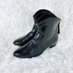 未使用級 ラウナレア Launa lea ショートブーツ レザー サイドジップ ブラック 23.5cmのサムネイル